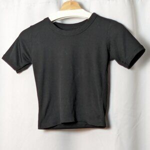 Black Crop Top Tee